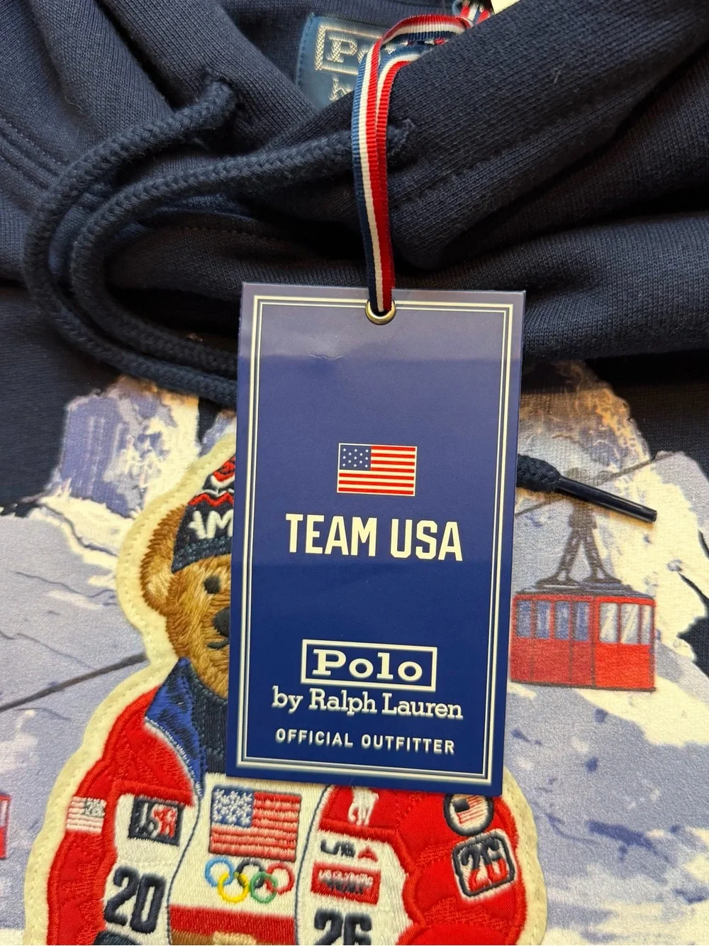 Polo Ralph Lauren Milano Olympic Village Team USA Polo Bear Hoodie Men’s Medium
